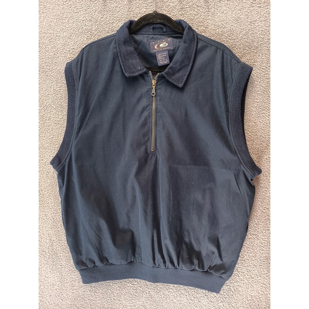 Cyrk Clothing Company Navy Sleeveless Zip Vest Men's L‎ Lined Golf
